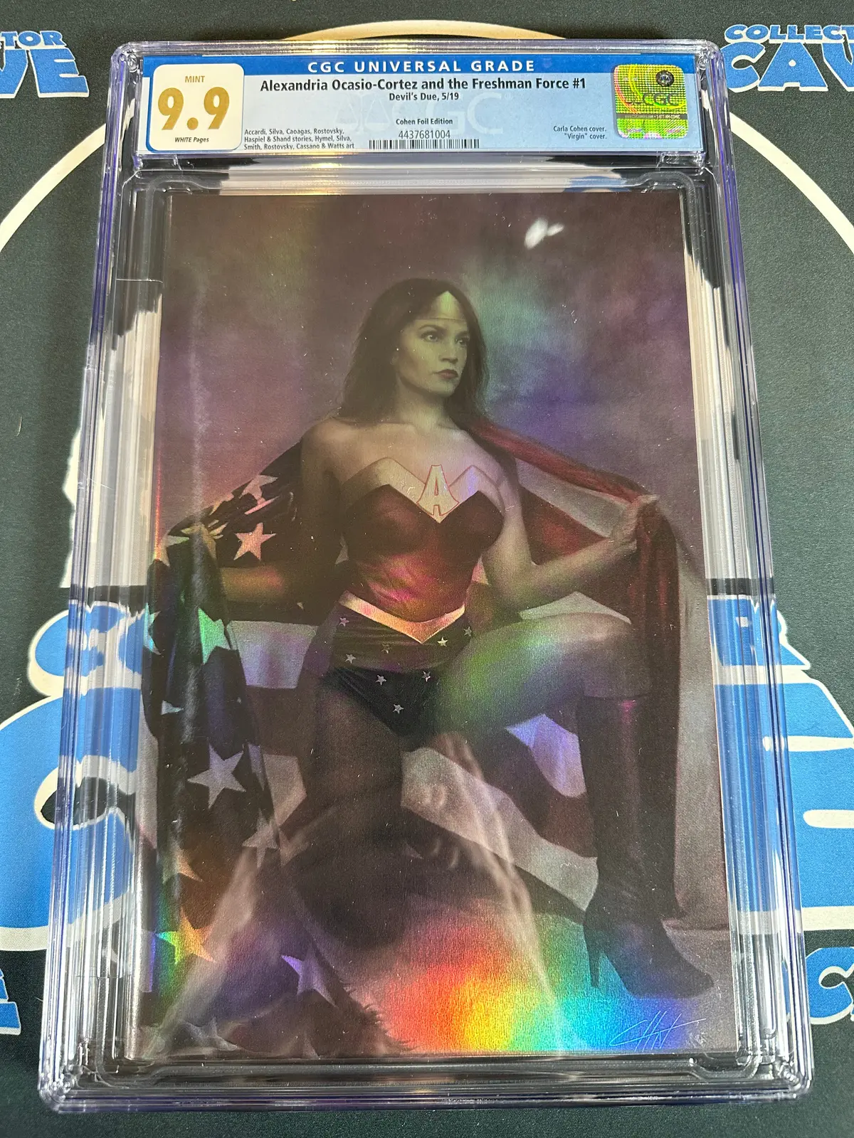 Alexandria Ocasio-Cortez & The Freshman Force Virgin Foil Carla Cohen Exclusive Cgc 9.9 1