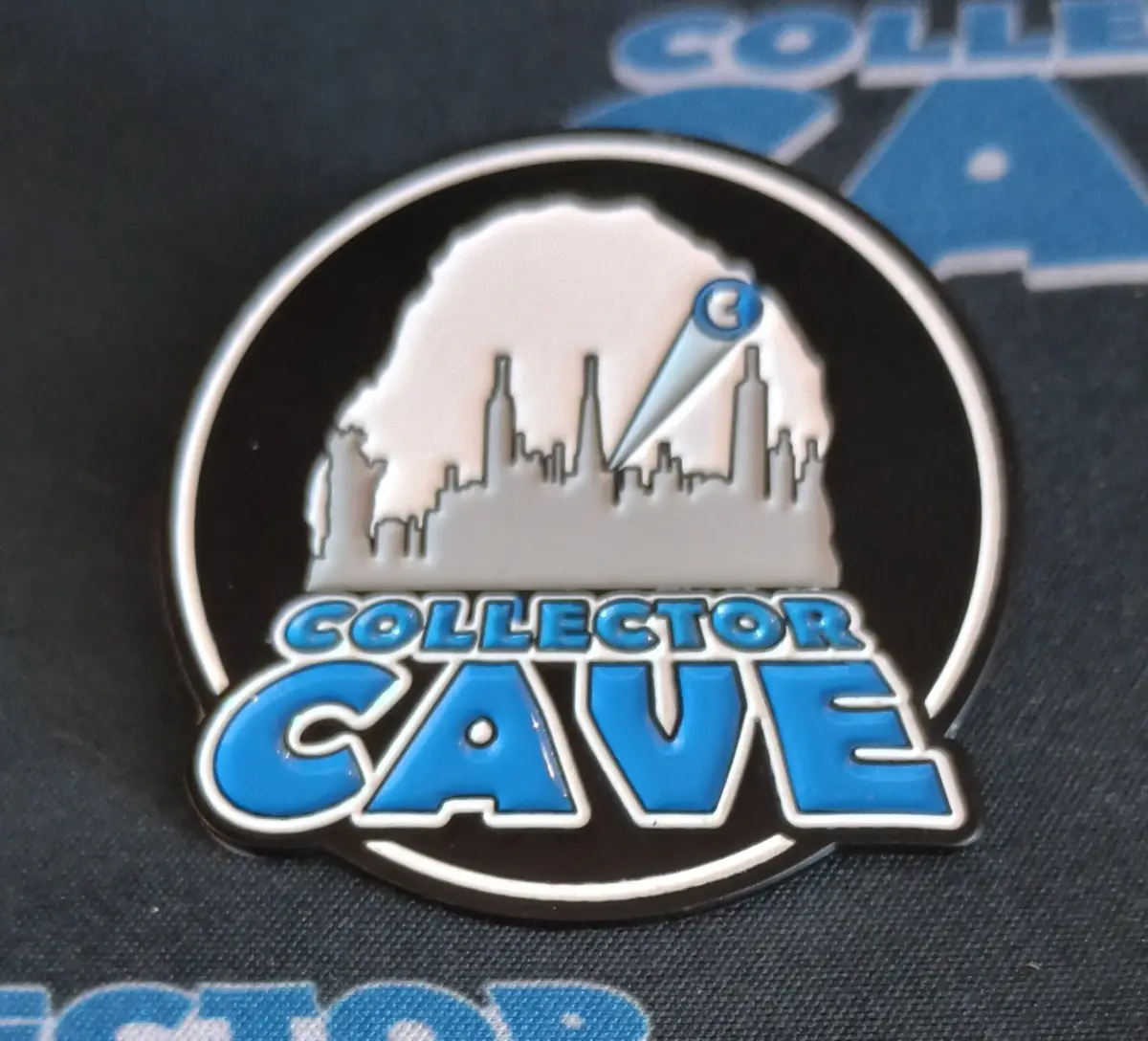 Collector Cave Logo 1.75" Enamel Pin 1