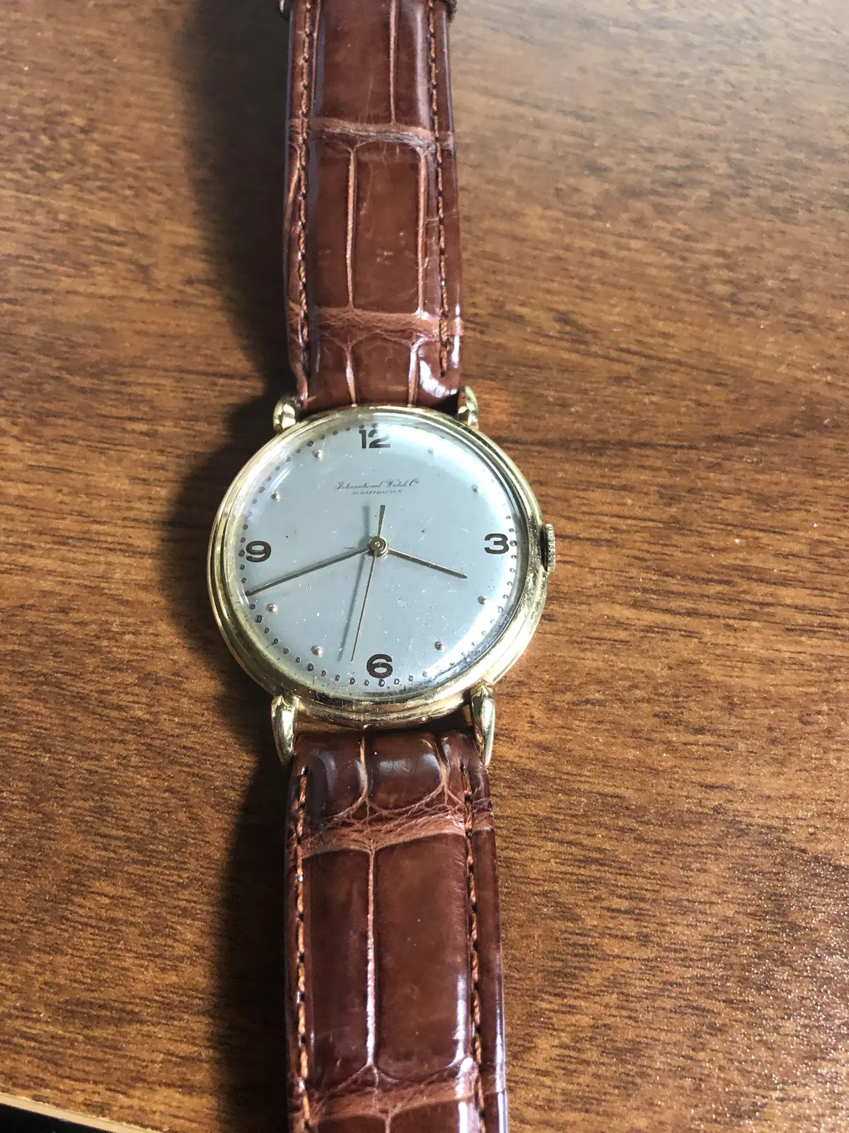 Preowned Mens 18K International Watch Co. (Iwc) Strap Watch Circa 1945 1