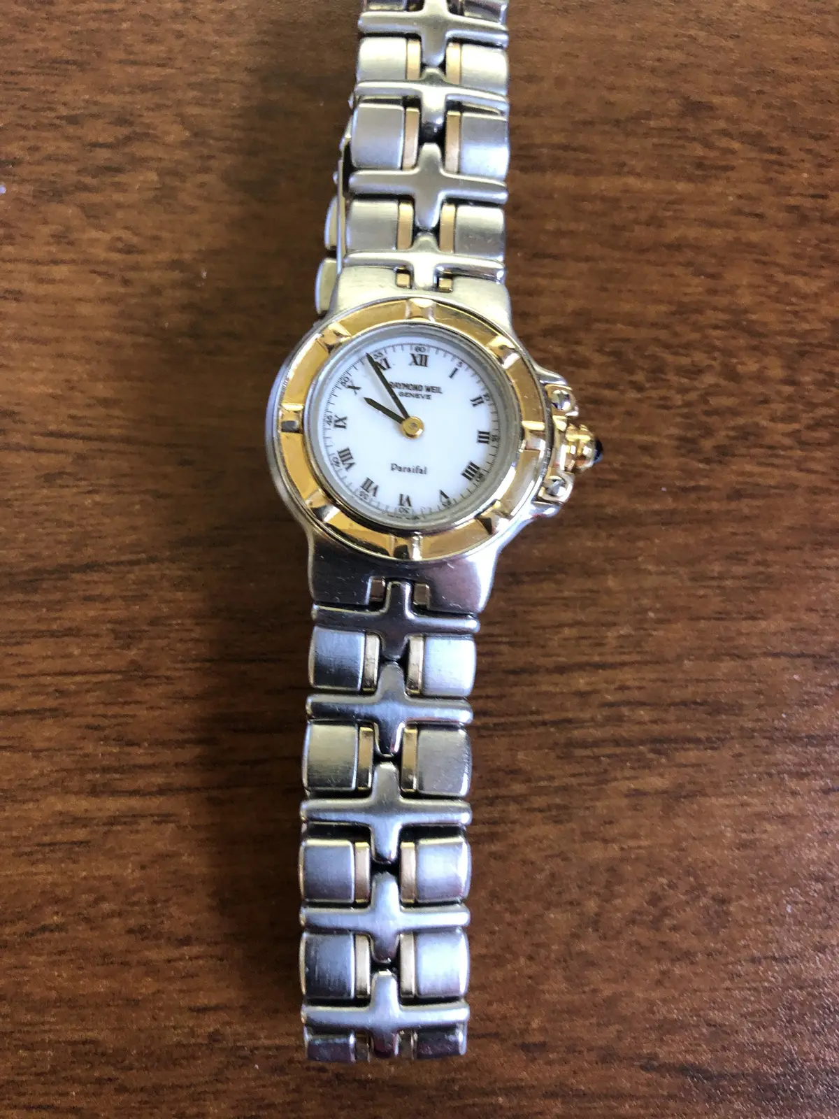 Preowned Ladies Stainless And 18K Yellow Gold Raymond Weil Parsifal Watch 1