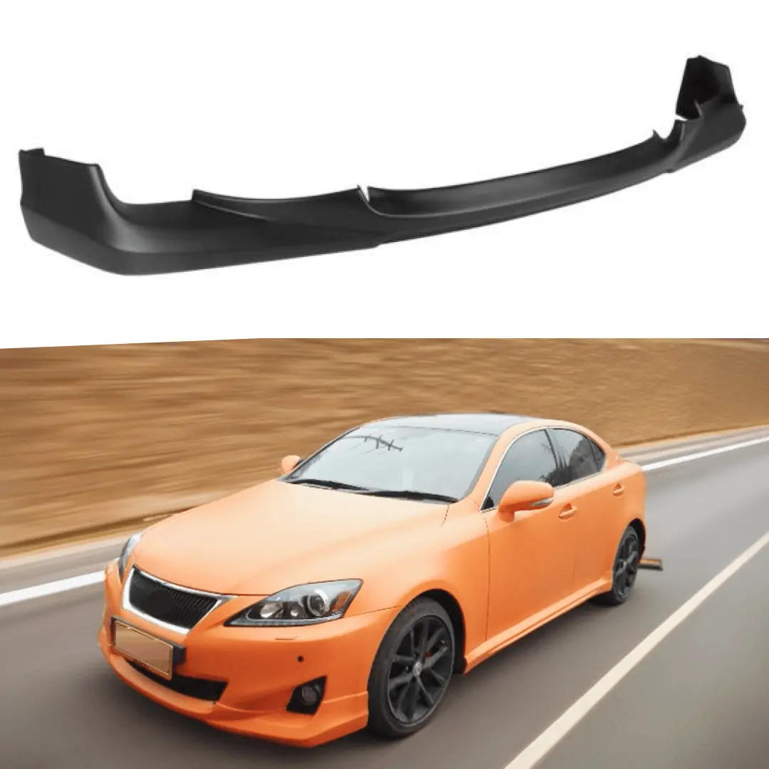 Fits 2011-2013 Lexus Is250 Is350 Black Pu Front Bumper Lip 1 Pc Splitter 1
