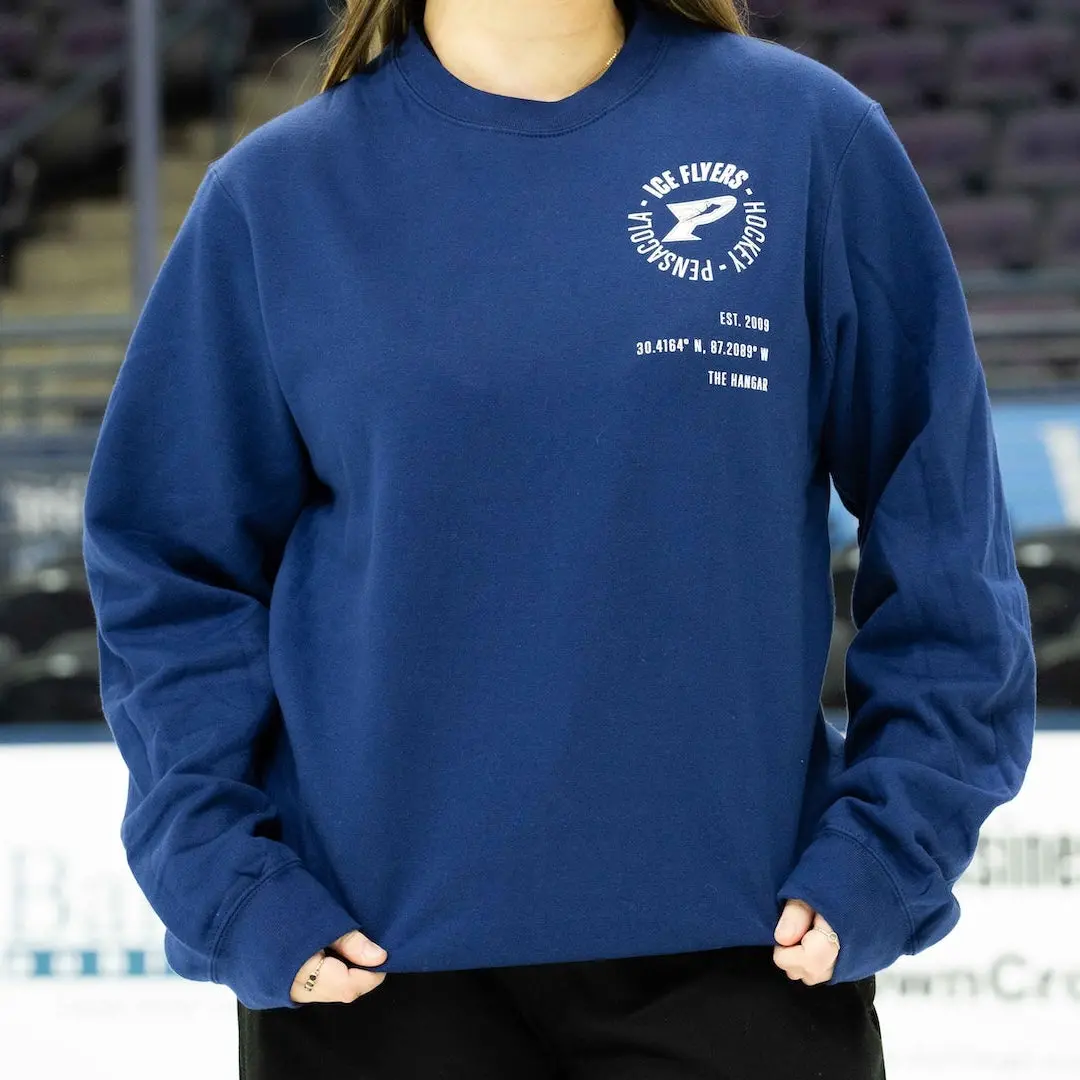 Navy P Logo Crewneck 1
