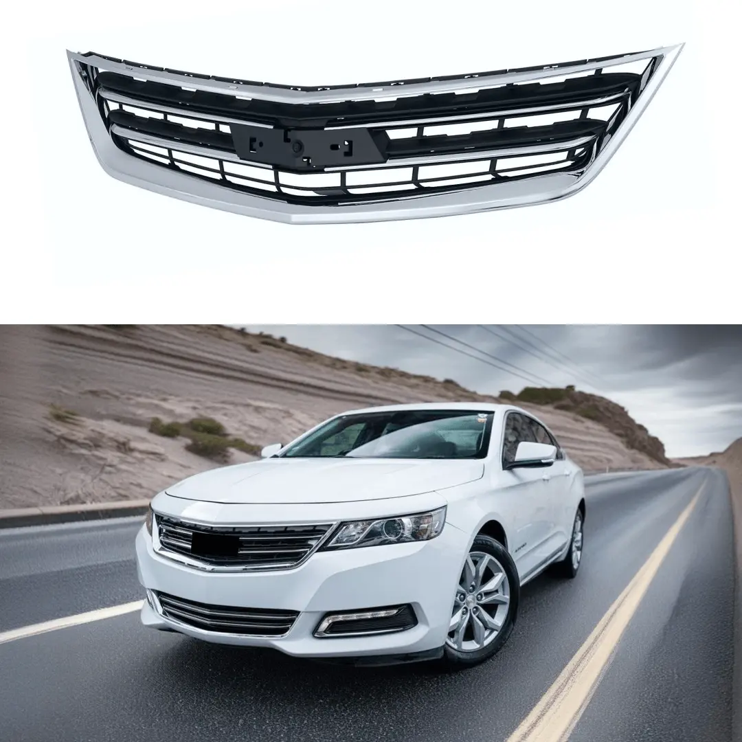 Fits Chevrolet Impala 2014-2020 Chrome Trim Upper Front Bumper Grille 1Pc 1