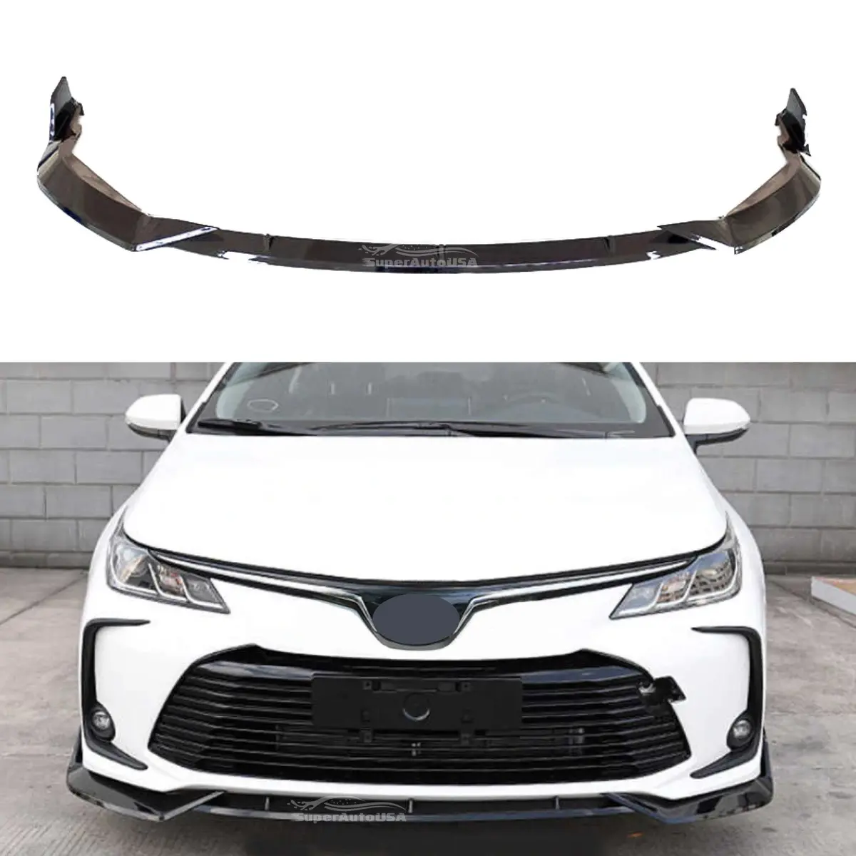Front Splitter Lip Bumper Spoiler Fits 2020-2026 Toyota Corolla Se Xse 1