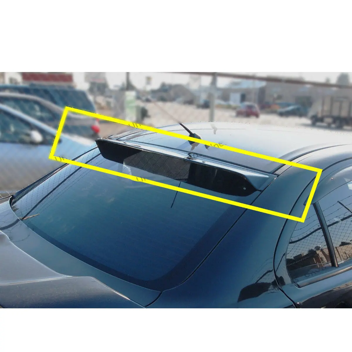 Fit 2008-2017 Mitsubishi Lancer Evo Sedan Rear Roof Window Spoiler Deflector 1