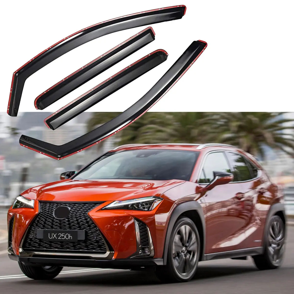 Fit 2019-2024 Lexus Ux250 250H In-Channel Vent Window Visors Rain Sun Wind Guards Shade Deflectors 1