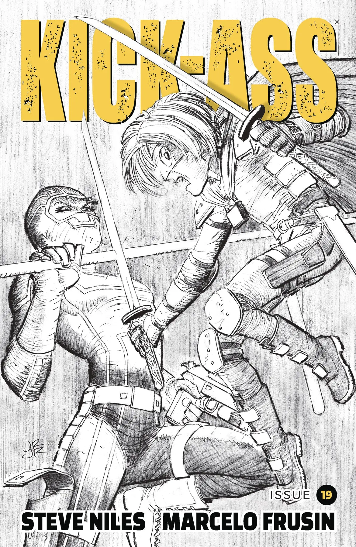 Kick-Ass #19 Cvr B B&W Romita Jr (Mr) 1