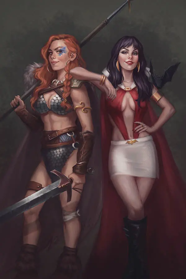 Vampirella Red Sonja #9 Sampaio Virgin Cvr 1