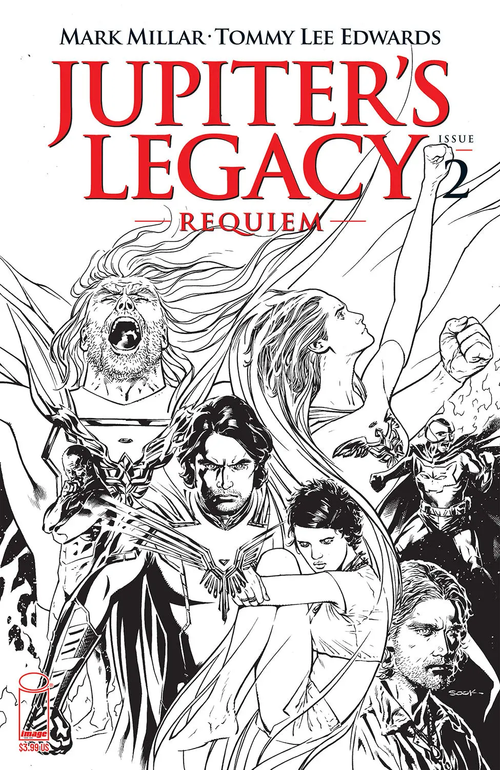 Jupiters Legacy Requiem #2 (Of 12) Cvr C Sook B&W (Mr) 1
