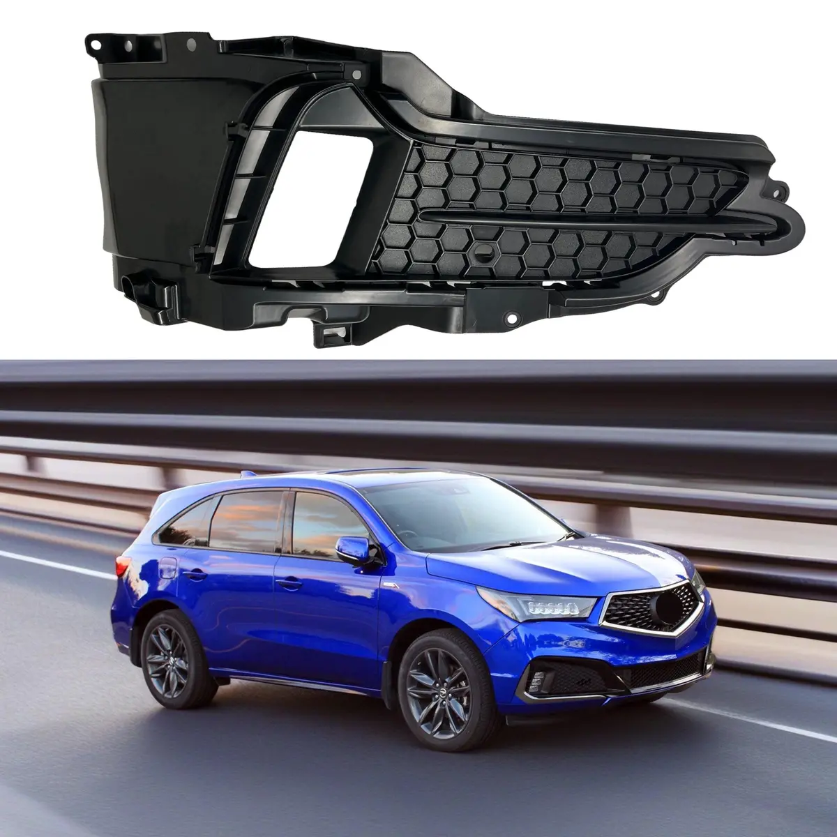 Fits 2017-2020 Acura Mdx Oe Style Front Right Fog Light Garnish Trim 1