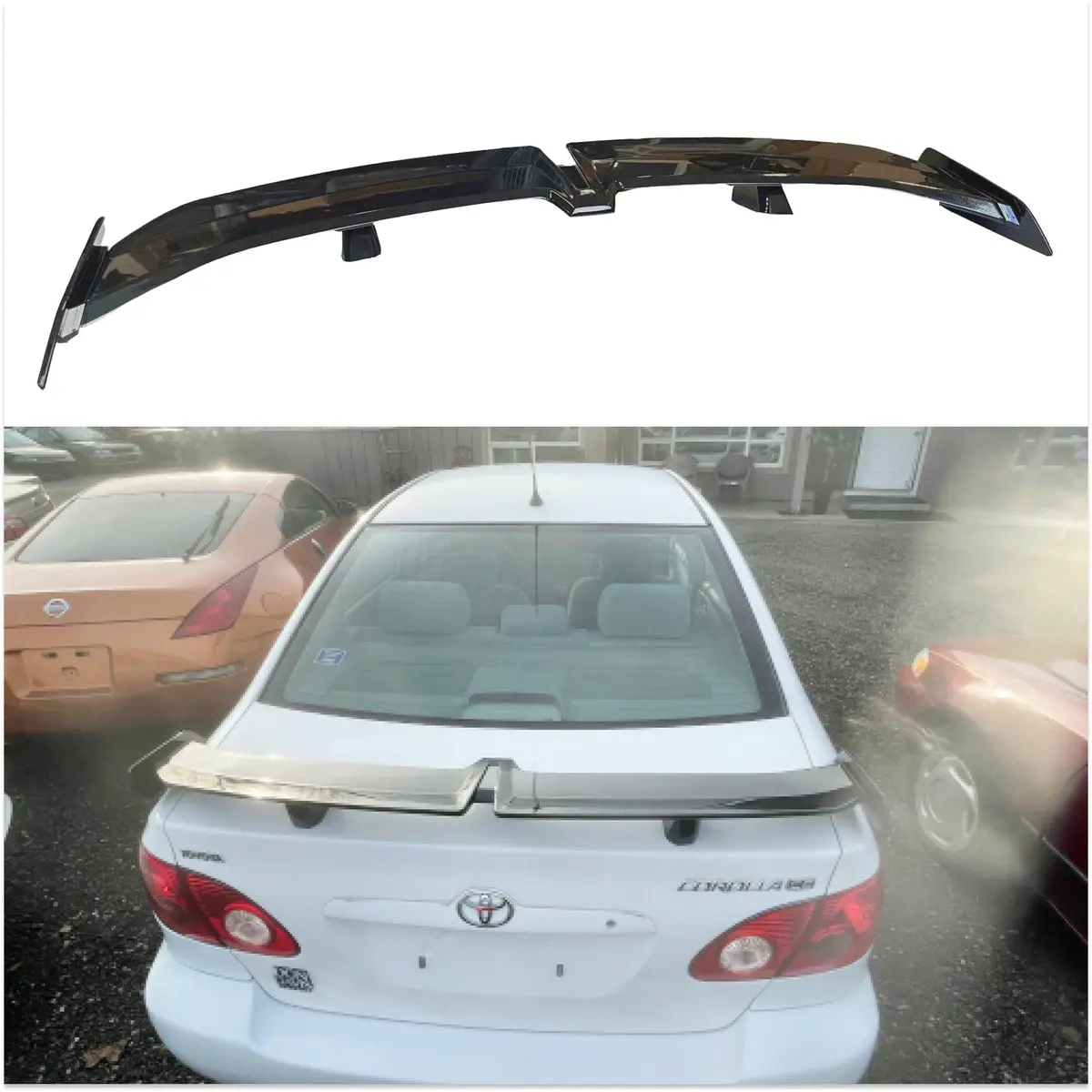 Fit Toyota Corolla 2008-2018 Jdm Gt Style Gloss Black Rear Trunk Wings Spoiler 1