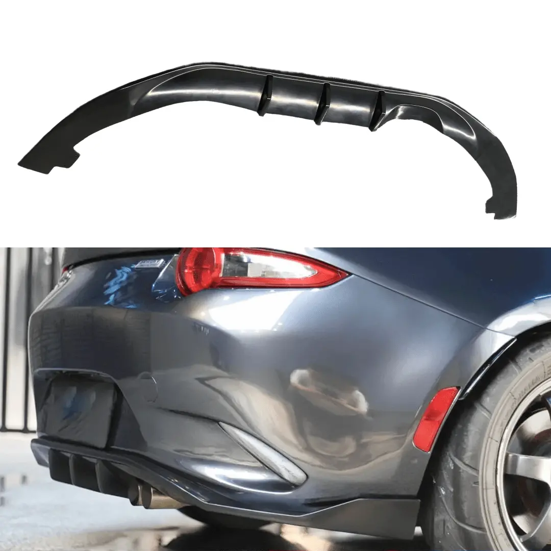 Fits 2016-2024 Mazda Mx-5 Miata Pu Jdm Gt Style Rear Bumper Diffuser 1