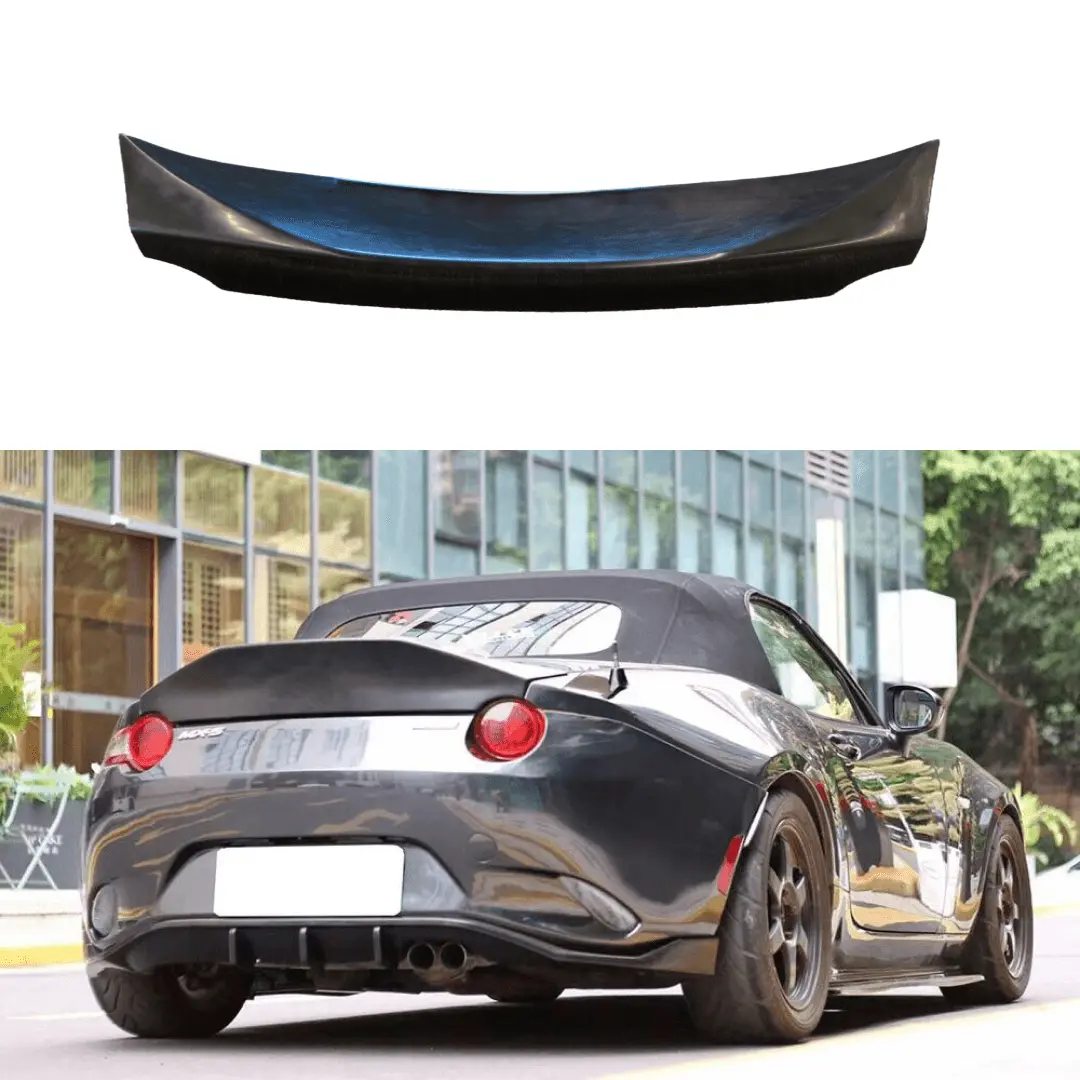 Fits 2016-2024 Mazda Mx5 Nd Dt Style Unpainted Ducktail Rear Trunk Spoiler Wing 1