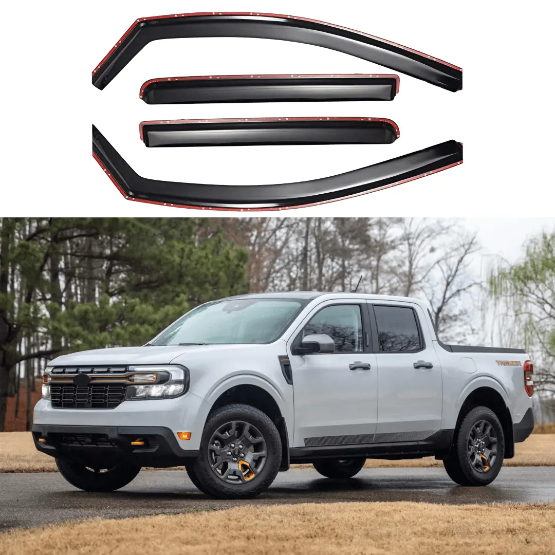 Fits Ford Maverick 2022-2025 In-Channel Wind Guards Window Visor Shade Protector 1