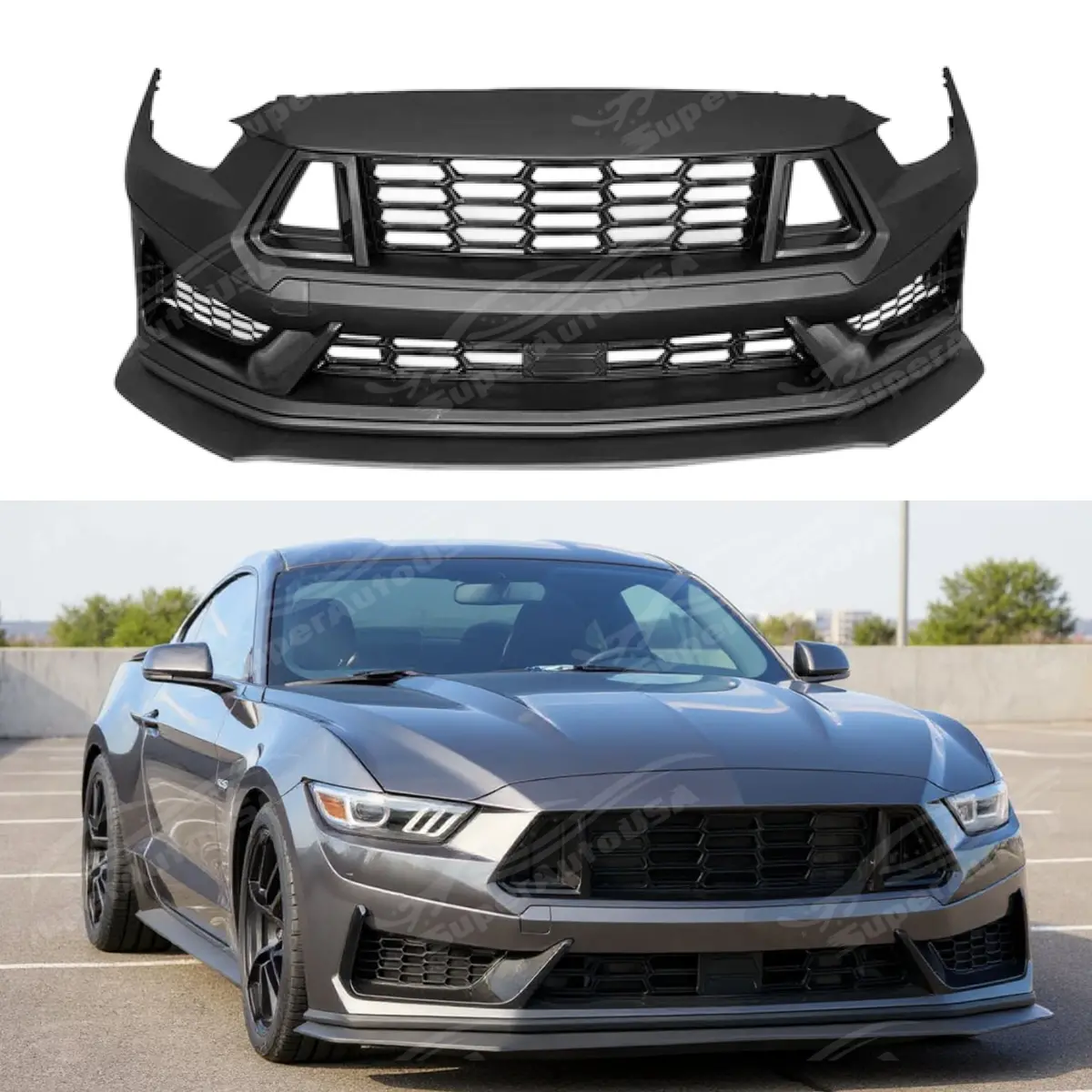 Dark Horse Style Front Bumper Body Kits Fits 2015-17 Ford Mustang 1