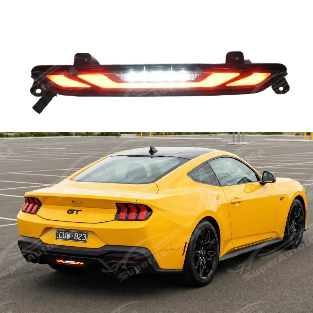 For 2024-2026 Ford Mustang S650 Clear Lens Led Rear Third 3Rd Brake Reverse Light 1
