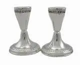 Small Sterling Silver Hammered Candlesticks 1