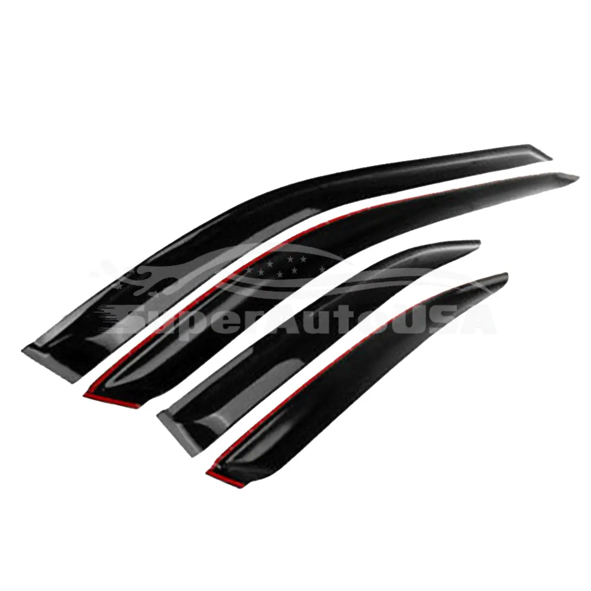 Fit 2010-2015 Toyota Prius Out-Channel Vent Window Visors Rain Sun Wind Guards Shade Deflectors 1