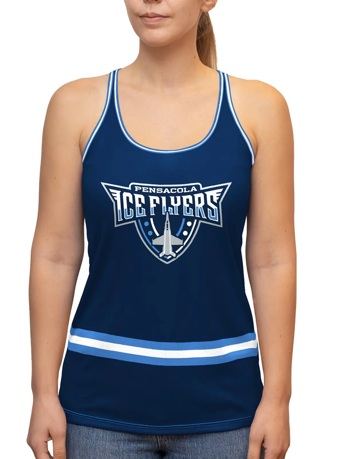 Pensacola Ice Flyers Women's Racerback Hockey Tank 1