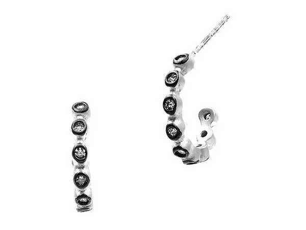 Frieda Rothman Bezel Ear Huggie Earrings 1