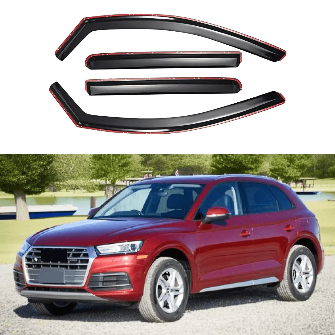 Fits 2021-2024 Audi Q5 In-Channel Vent Window Visors Rain Guards Shade Deflectors 1