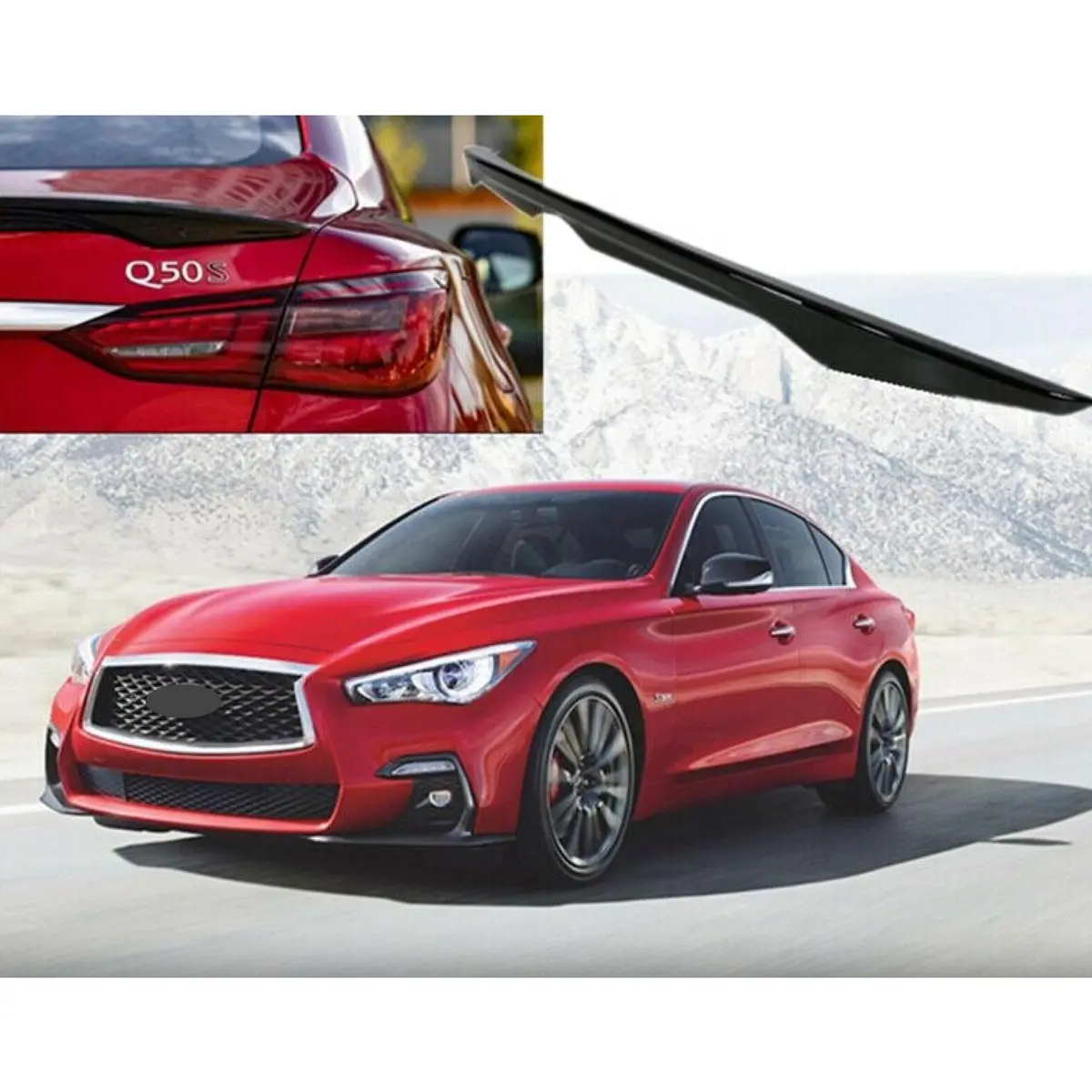 Rear Spoiler & Wings | Fit Infiniti Q50 (2018-2024) 1
