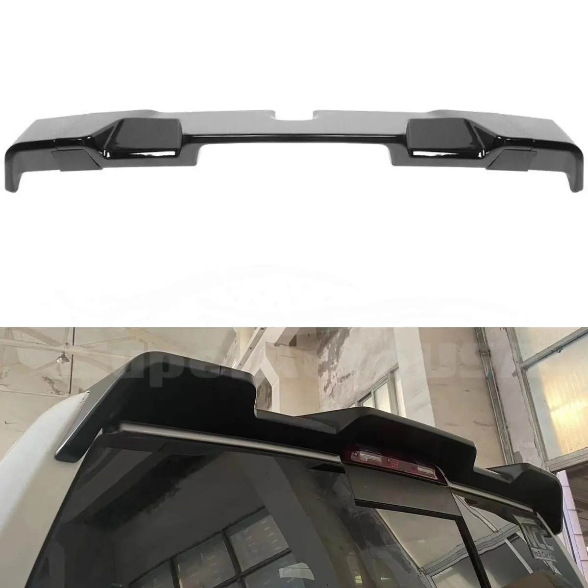 Fits 2019-2021 Ram 1500 Rear Protector Truck Cab Spoiler (Gloss Black) 1