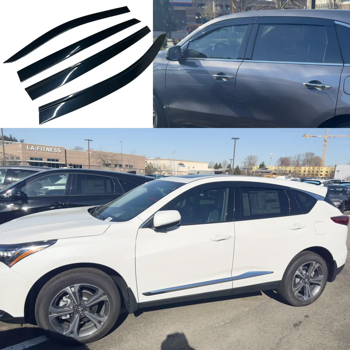 Fit 2019-2024 Acura Rdx Window Vent Visors Rain Sun Wind Guards Shade Deflectors 1