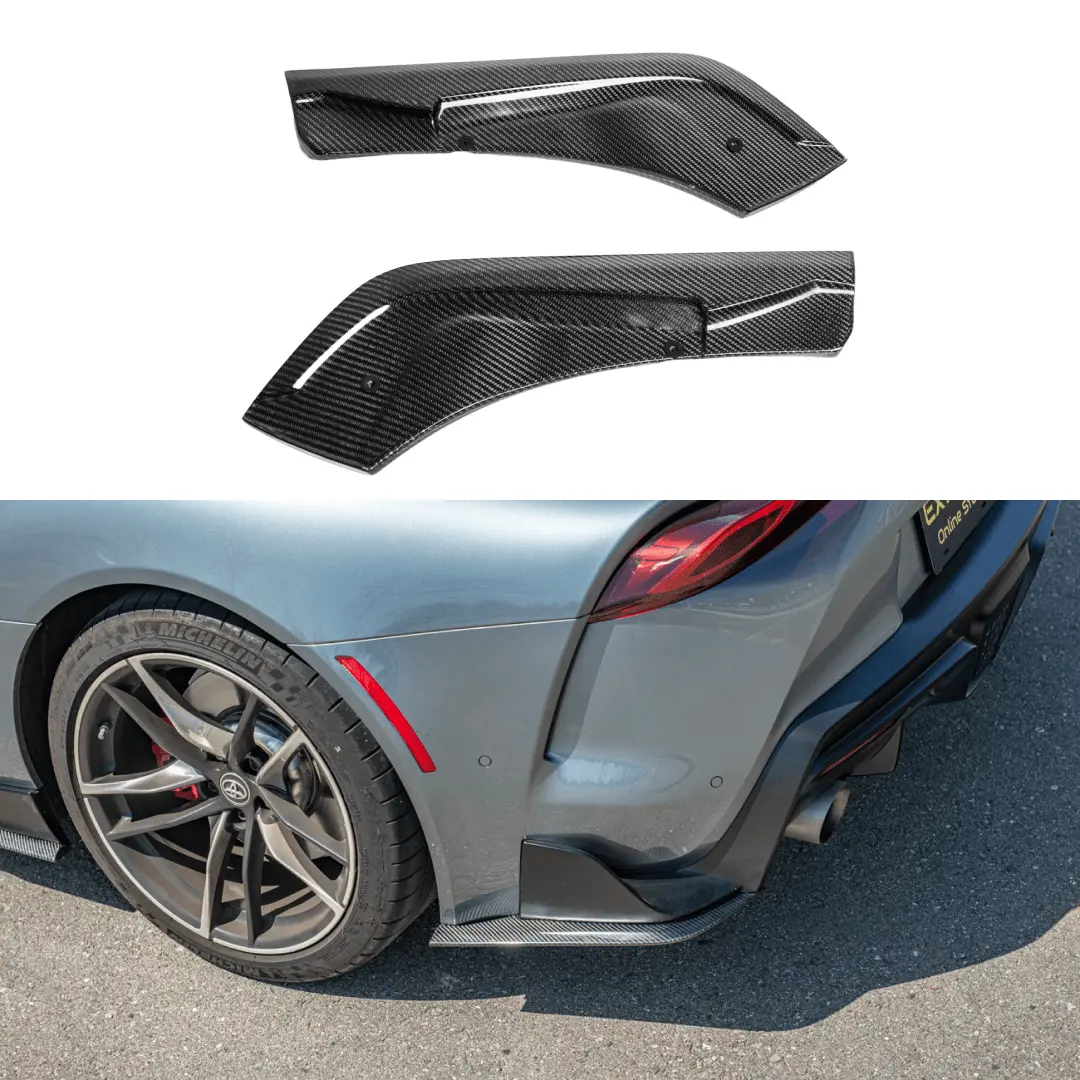 Fits 2020-Up Toyota Supra A90 Artisan Spirit Carbon Fiber Rear Apron Corner Lip 1