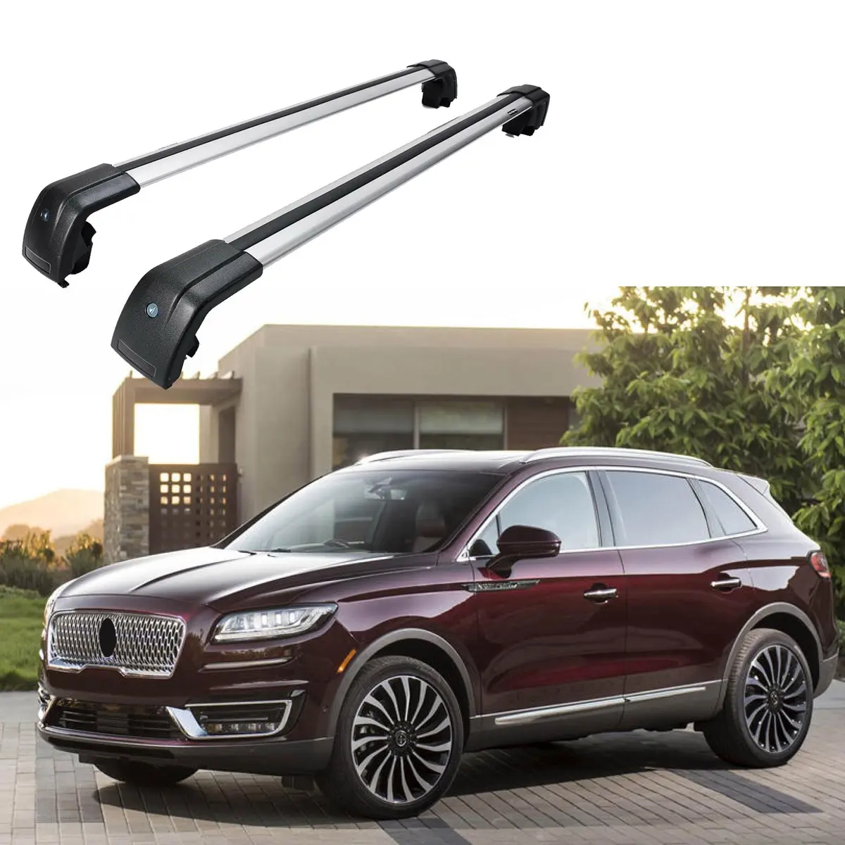 Fit 2016-2021 Lincoln Mkx Roof Rack Cross Bar Crossbar Luggage Carrier 1