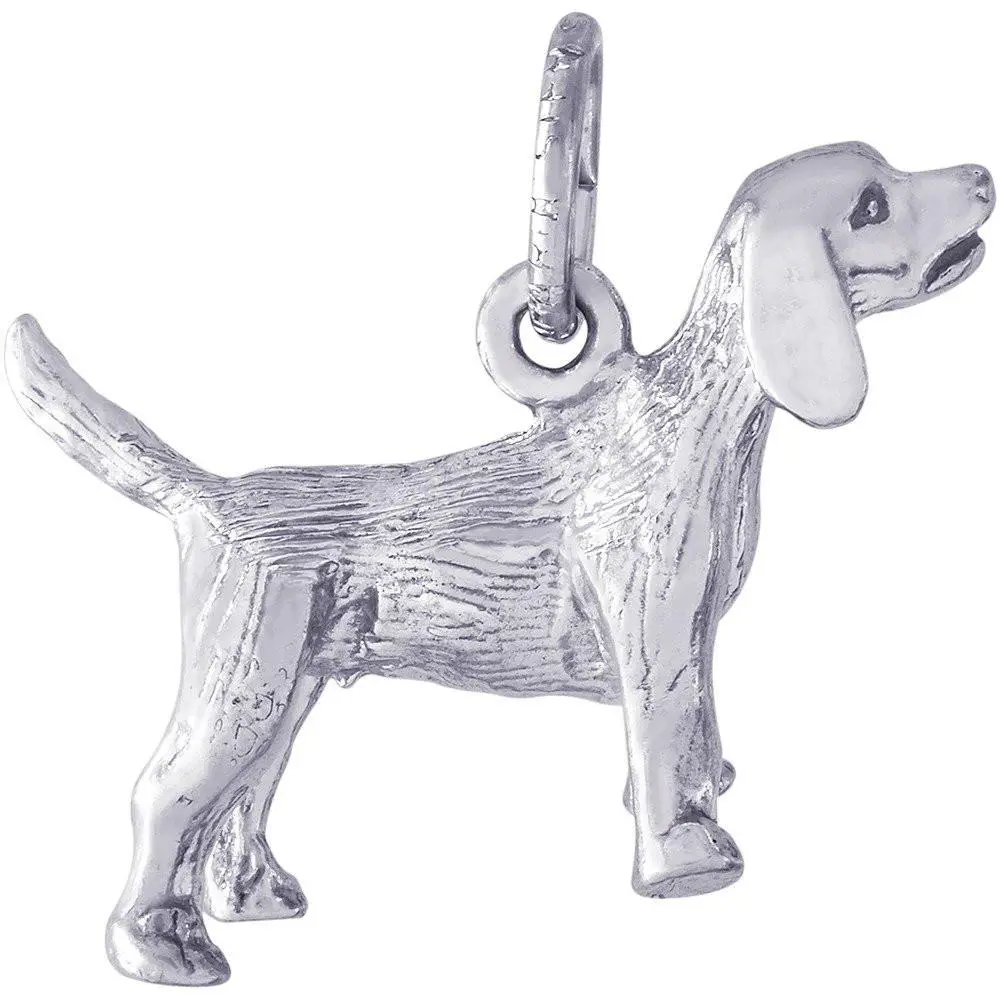 Sterling Silver Beagle Dog Charm 1