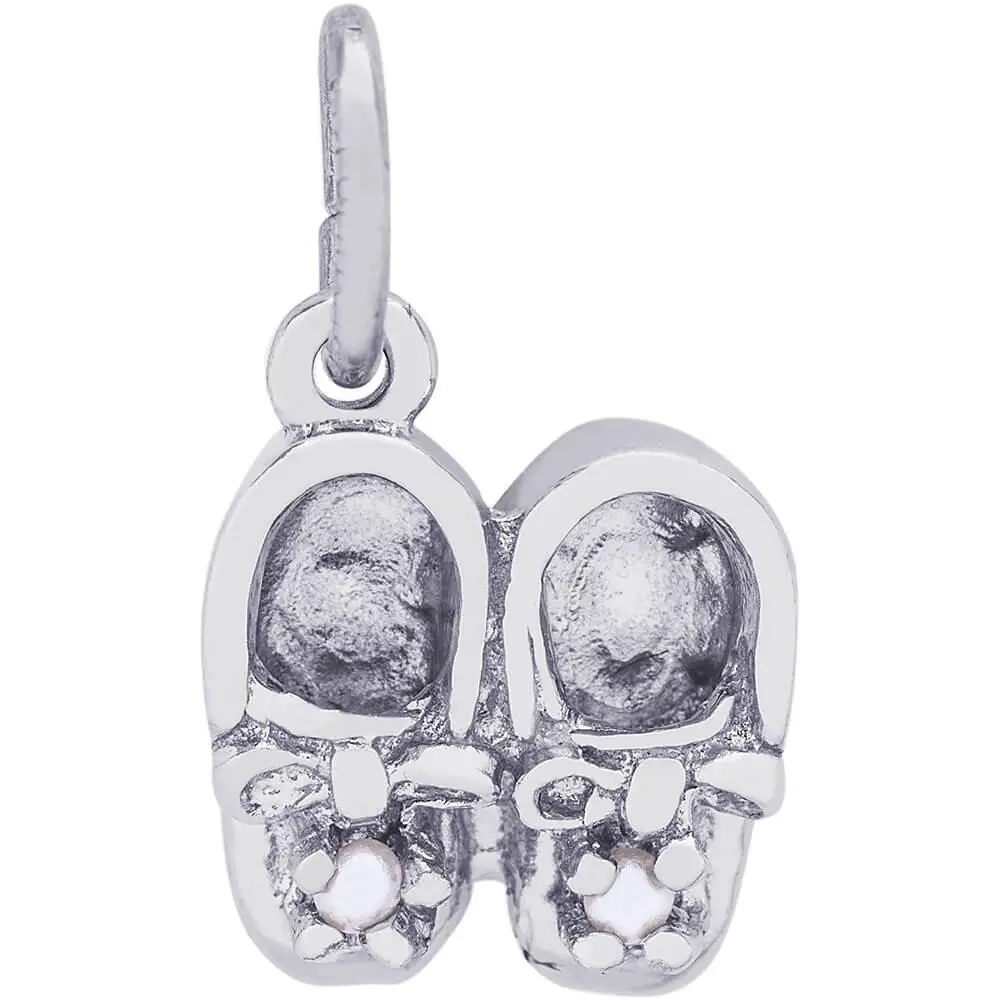 Sterling Silver Baby Booties Accent Charm 1