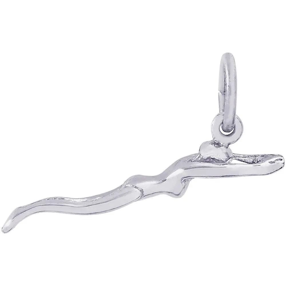 Sterling Silver Diving Female Swimmer Charm 1