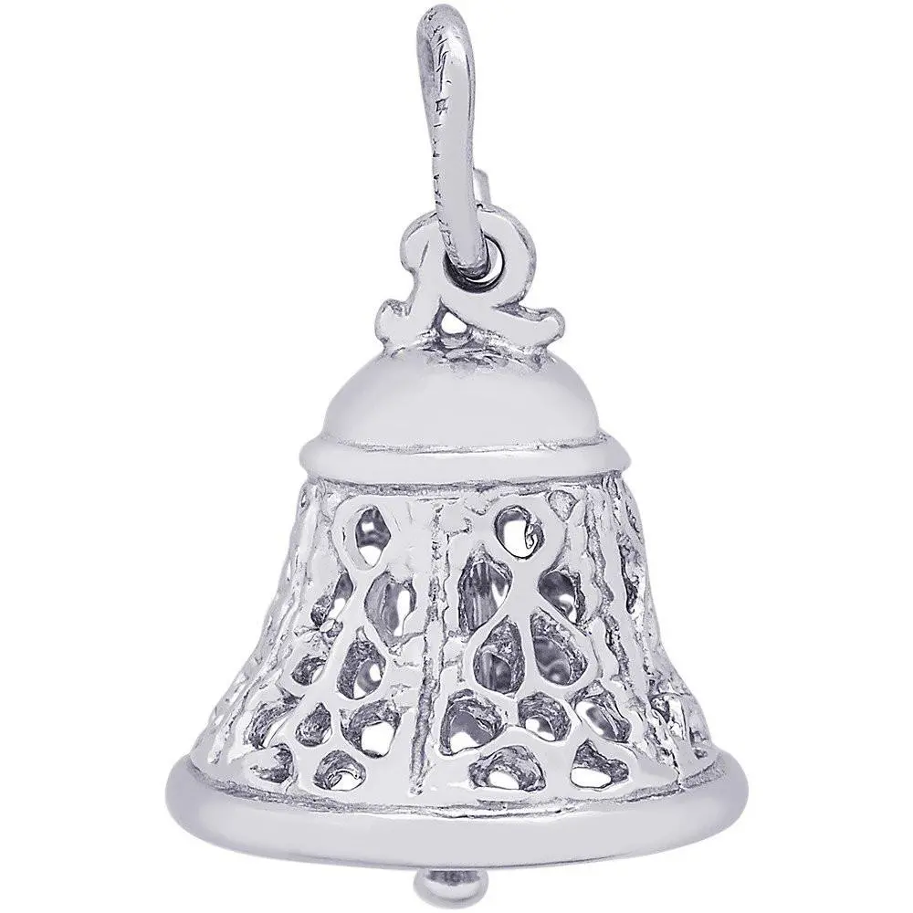 Sterling Silver Filigree Bell Charm 1
