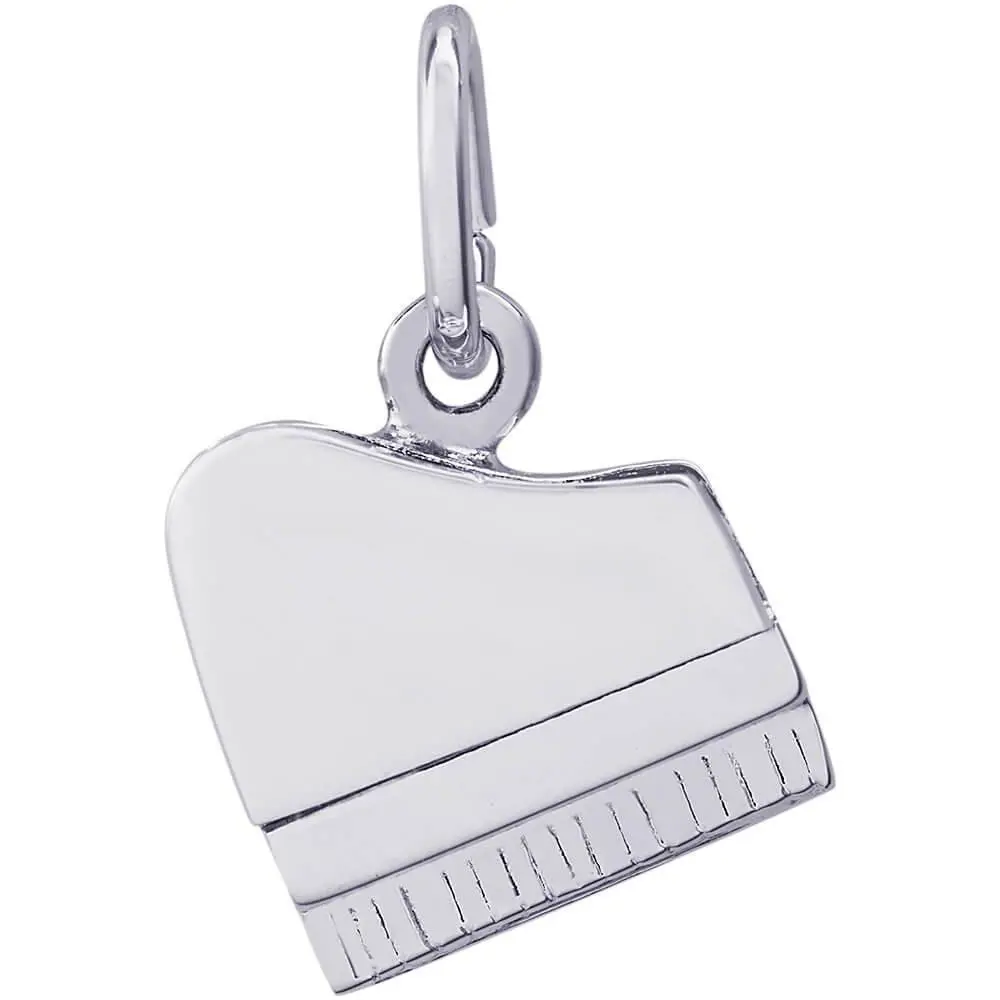 Sterling Silver Petite Piano Charm 1