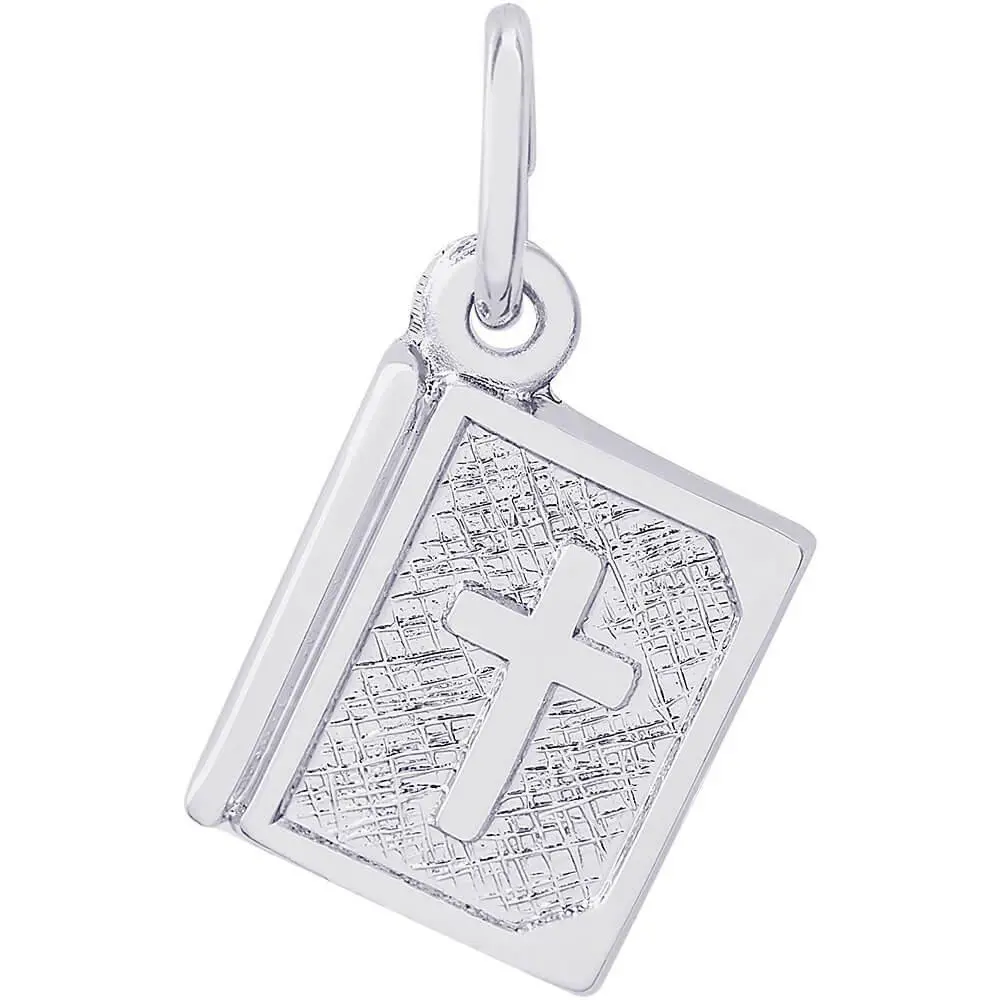 Sterling Silver Bible Accent Charm 1