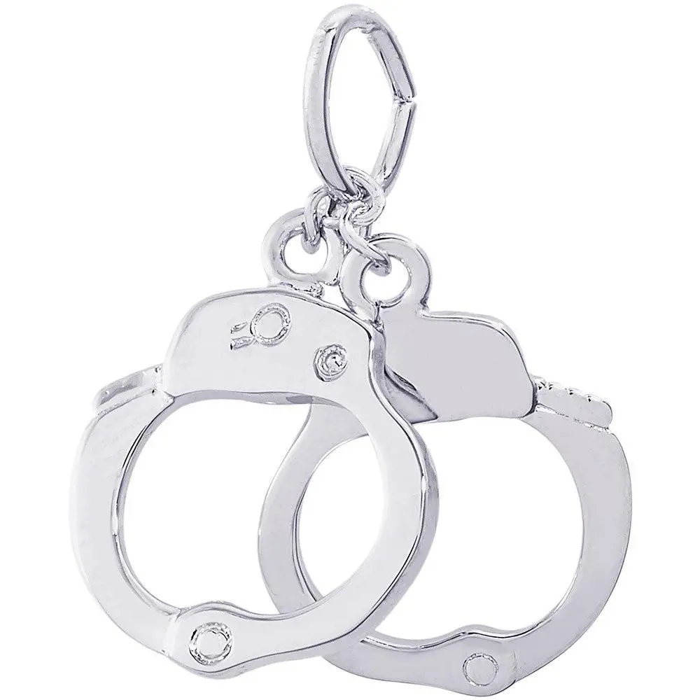 Sterling Silver Handcuffs Charm 1