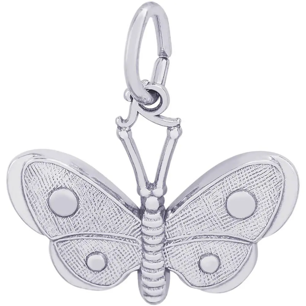 Sterling Silver Spotted Wings Butterfly Charm 1