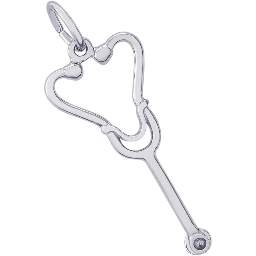 Sterling Silver Stethoscope Charm 1