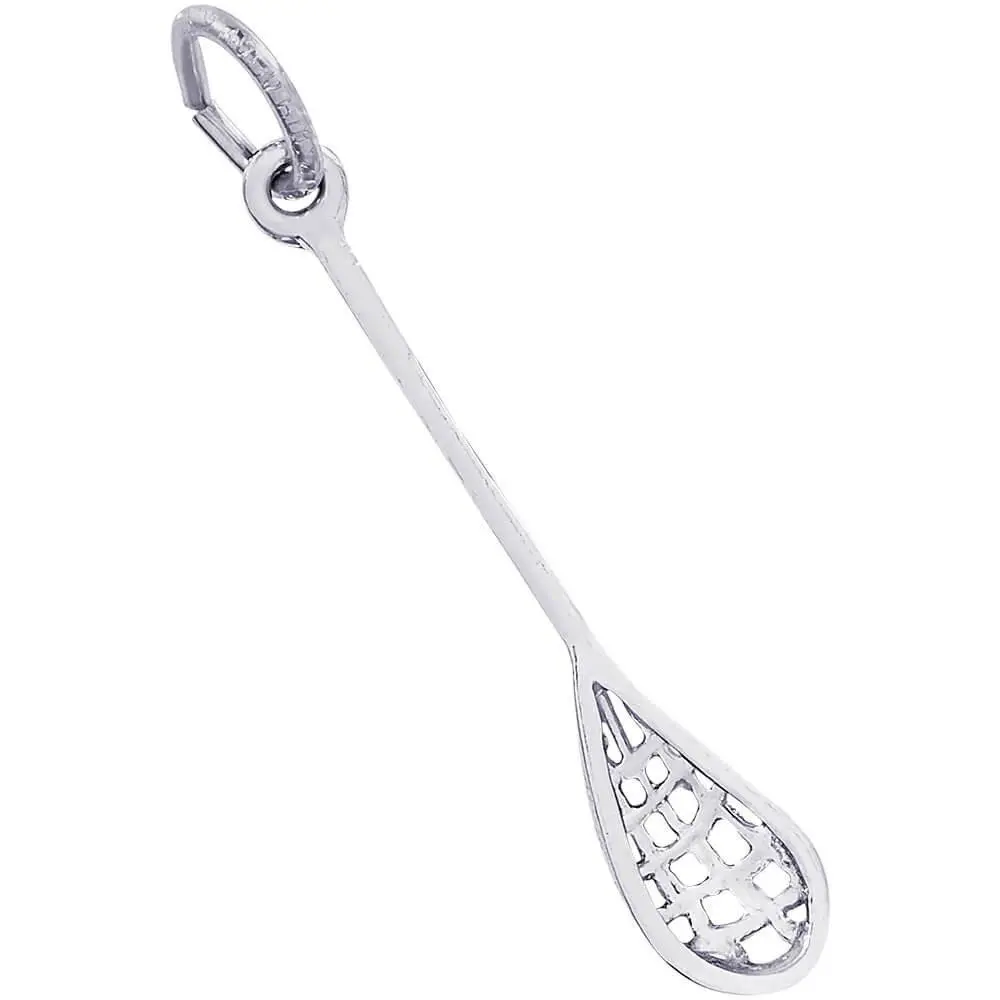 Sterling Silver Traditional Lacrosse Stick Charm 1