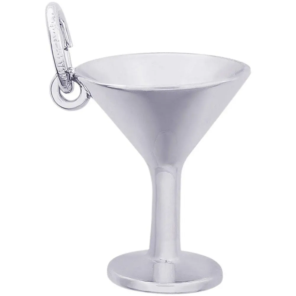 Sterling Silver Martini Glass Charm 1