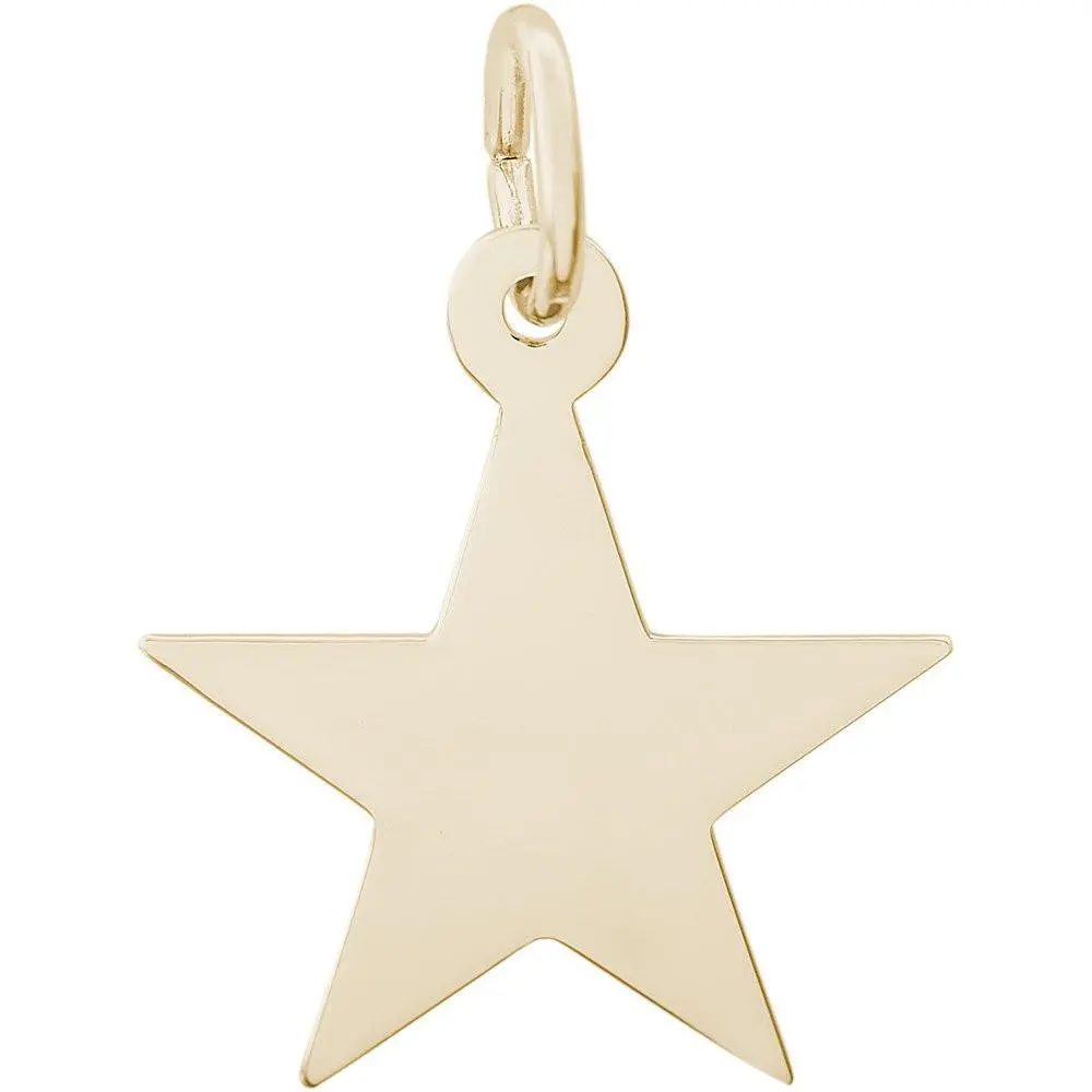 14K Yellow Gold Star Charm 1