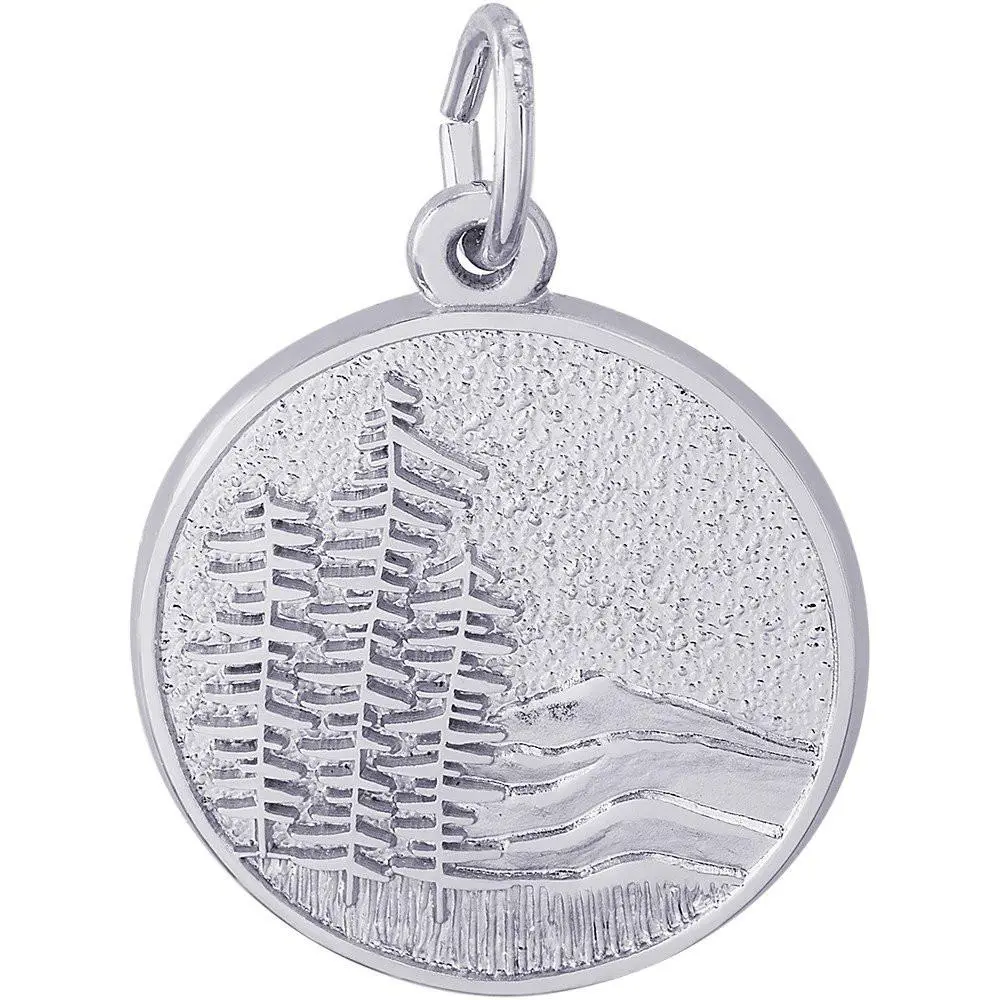 Sterling Silver Mountain Scene Charm 1