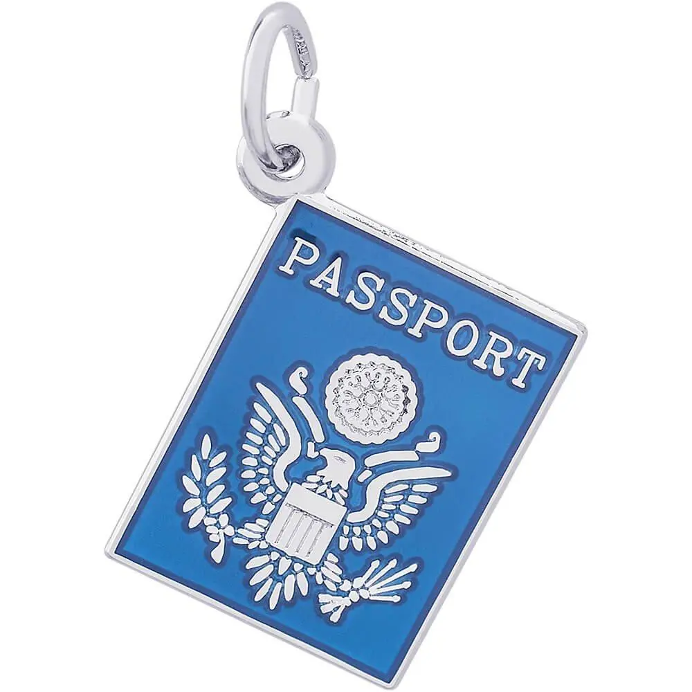 Sterling Silver United States Passport Charm 1
