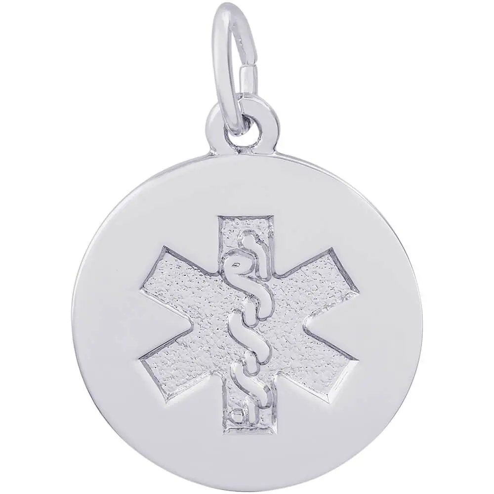 Sterling Silver Medical Symbol Charm 1