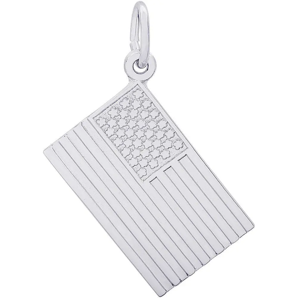 Sterling Silver American Flag Charm 1