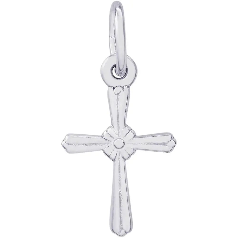 Sterling Silver Cross Accent Charm 1