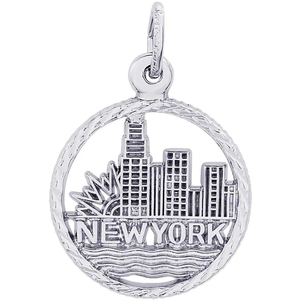 Sterling Silver New York City Skyline Charm 1