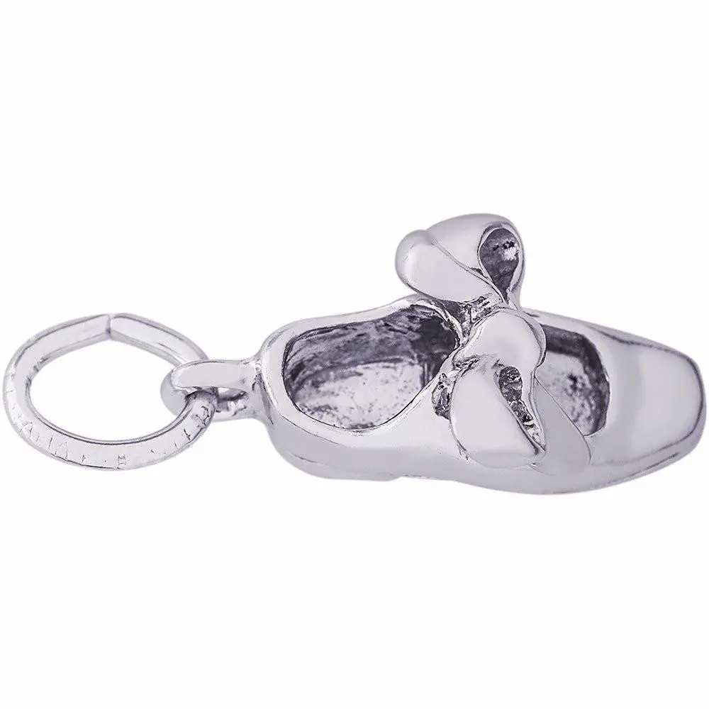 Sterling Silver Tap Shoe With Ribbon Charm 1