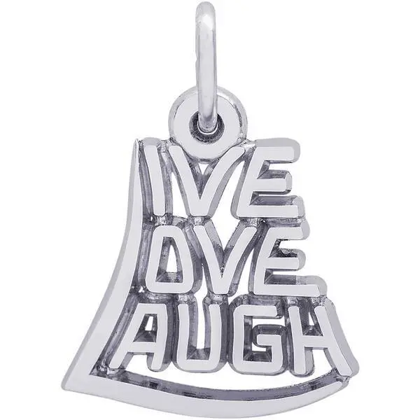 Sterling Silver Live, Love, Laugh Charm 1